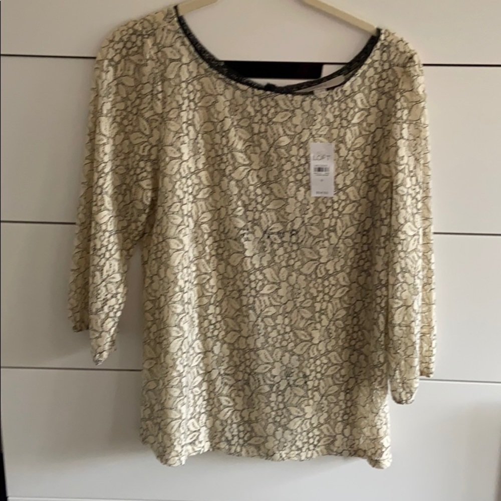 Loft lace top NWT